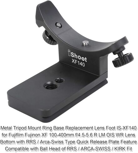 CNC Precisely Machined Metal Lens Collar Replacement Base Foot Stand Adapter for Fuji XF 100-400mm F4.5-5.6 R LM OIS WR Telephoto Lens Tripod Mount Ring-Bottom is Camera Quick Release Plate Feature in Saudi Arabia