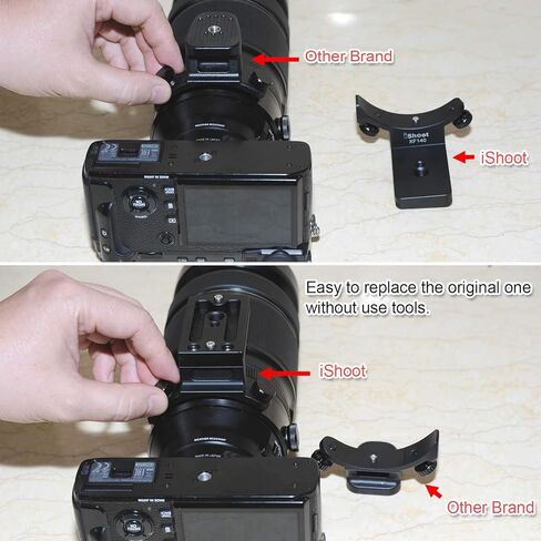 CNC Precisely Machined Metal Lens Collar Replacement Base Foot Stand Adapter for Fuji XF 100-400mm F4.5-5.6 R LM OIS WR Telephoto Lens Tripod Mount Ring-Bottom is Camera Quick Release Plate Feature in Saudi Arabia