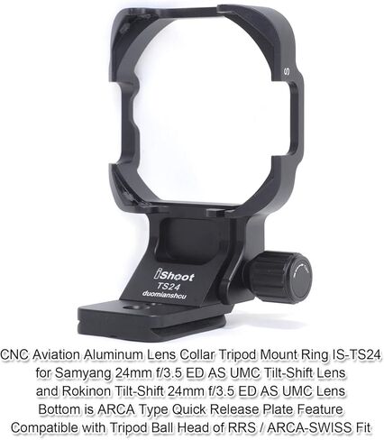 Tripod Mount Ring, Camera Lens Support for Samyang 24mm f/3.5 ED AS UMC Tilt-Shift Lens and Rokinon Tilt-Shift 24mm f/3.5 ED AS UMC Lens, Built-in 50mm QR Plate for Tripod Ball Head of Arca-Swiss PMG in Saudi Arabia