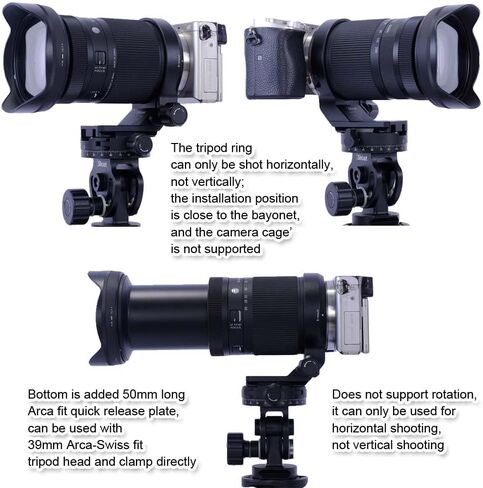 حلقة تثبيت حامل ثلاثي الأرجل لطوق العدسة متوافقة مع سيجما 20-200 مم F3.5-6.3 DG C، ​​24-70 مم f/2.8 DG DN Art II، 17-40 مم F1.8 DC Art، 14-24 مم f/2.8 DG DN Art، 28-70 مم f2.8 DG DN C، 105 مم F2.8 DG DN Macro E-Mount in Saudi Arabia
