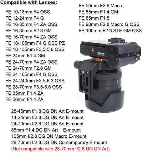 حلقة تثبيت حامل ثلاثي الأرجل لطوق العدسة متوافقة مع سيجما 20-200 مم F3.5-6.3 DG C، ​​24-70 مم f/2.8 DG DN Art II، 17-40 مم F1.8 DC Art، 14-24 مم f/2.8 DG DN Art، 28-70 مم f2.8 DG DN C، 105 مم F2.8 DG DN Macro E-Mount in Saudi Arabia