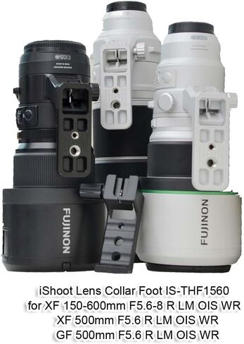 iShoot Tripod Mount Ring Base Lens Collar Foot Support Compatible with Fuji XF 150-600mm F5.6-8 R LM OIS WR, XF 500mm F5.6 R LM OIS WR & GF 500mm F5.6 R LM OIS WR, Arca-Swiss Fit Quick Release Plate in Saudi Arabia