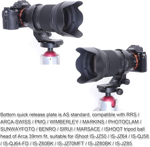 iShoot Tripod Mount Ring, 82mm Metal Lens Collar Bracket Compatible with Sigma 40mm f/1.4 DG HSM Art Lens (Compatible with Canon, Nikon, Sony FE Mount), Built-in Arca-Swiss Type Quick Release Plate in Saudi Arabia