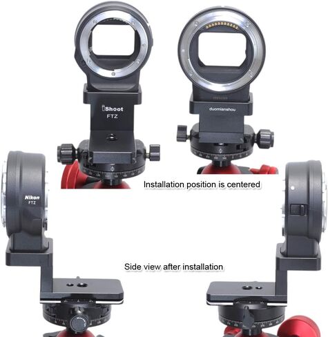 iShoot Lens Collar Replacement Foot Tripod Mount Ring Base Compatible with Nikon FTZ Mount Converter Lens Adapter Ring, Lens Support Holder with Arca Fit Dovetail in Saudi Arabia
