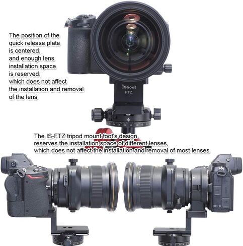 iShoot Lens Collar Replacement Foot Tripod Mount Ring Base Compatible with Nikon FTZ Mount Converter Lens Adapter Ring, Lens Support Holder with Arca Fit Dovetail in Saudi Arabia