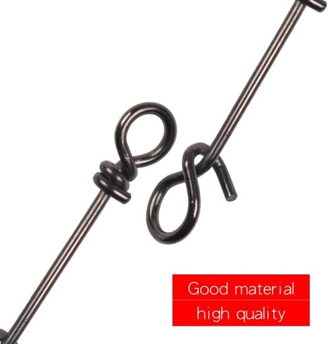 100 pcs Stainless Steel Connector Fishing Fastach Clips Fishing Swivels Snaps Swivel Rolling Snap Quick Connection Accessory in Saudi Arabia