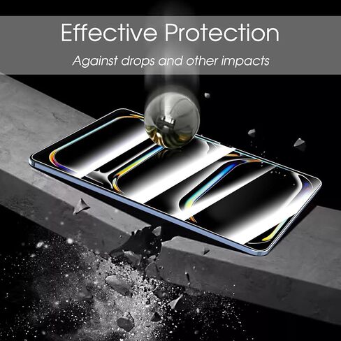 Screen Protector for iPad Pro 13 inch M4 2024 M5 2025 7th 8th Generation, 2 Packs 9H Tempered Glass Film, Protective Film, Ultra HD Clear, Anti-Fingerprint, Bubble-Free in Saudi Arabia