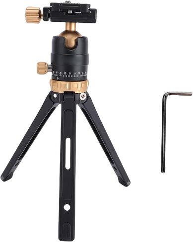 Greensen Desktop Tripod for DSLR & Vlog Cameras – Aluminum Alloy, 130–200mm Height Adjustable, 360° Rotation, 5kg Load Capacity, Compact Foldable Design in Saudi Arabia