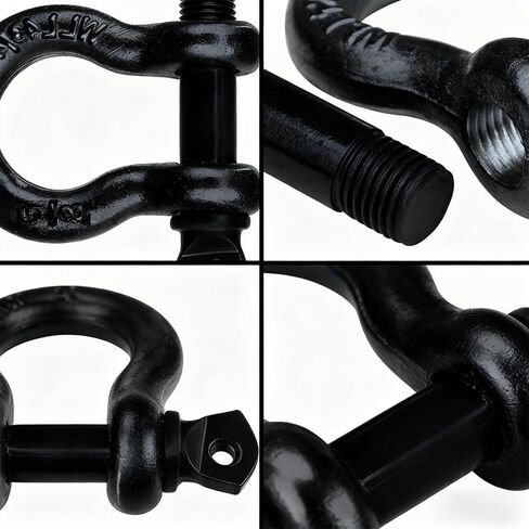 Mode 5/8 Shackle (1 Pack) D-Ring Heavy Duty Anchor Shackles - Forged Carbon Steel Tow Shackles, 7165 Lbs Working Load Limit Bow Shackle for Towing & Rigging Applications in Saudi Arabia