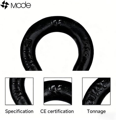 Mode 5/8 Shackle (1 Pack) D-Ring Heavy Duty Anchor Shackles - Forged Carbon Steel Tow Shackles, 7165 Lbs Working Load Limit Bow Shackle for Towing & Rigging Applications in Saudi Arabia