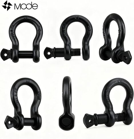 Mode 5/8 Shackle (1 Pack) D-Ring Heavy Duty Anchor Shackles - Forged Carbon Steel Tow Shackles, 7165 Lbs Working Load Limit Bow Shackle for Towing & Rigging Applications in Saudi Arabia