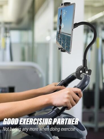 Z Fold Treadmill Mount، Spin Bike الهاتف اللوحي حامل المشبك المقود لبيلوتون، دراجة ثابتة، بيضاوية، عربة أطفال لـ Samasung Galaxy Fold 7 6 5 4 3 2، Pixel Fold، Galaxy Tab، أجهزة 4-13 بوصة in Kuwait