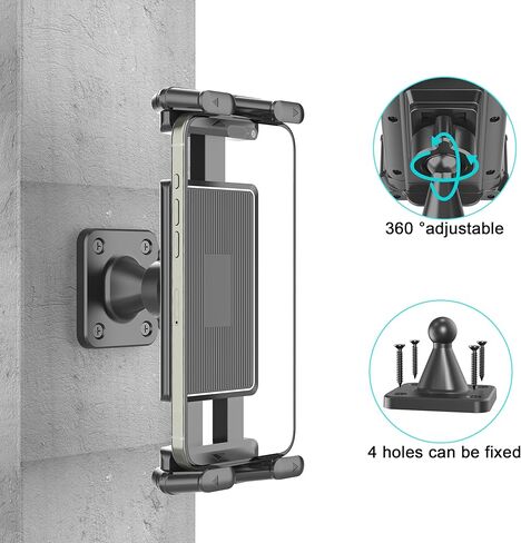 Adjustable Rotation Wall-Mounted Bracket with Secure Nail Fixing, Wall Mount Tablet Holder for iPad Samsung Tablet（4.7-12.9 Inch） in Saudi Arabia