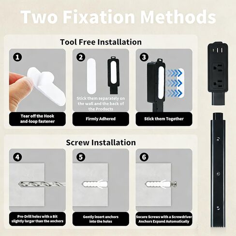 Outlet Extender Stick Hard-to-Reach, Extendable 8.3–36.1 in Slim Wall Outlet Extender with 2 AC Outlets, 2 USB-A & 1 USB-C, Low-Profile Power Stick for Behind Couch, Bed, Desk & Tight Spaces in Saudi Arabia