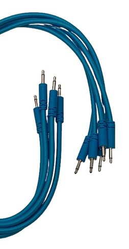Luigis Modular Supply Bucatini Braided Patch Cables - Package of 5 Blue Cables, 12 (30 cm) in Saudi Arabia