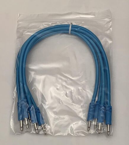Luigis Modular Supply Bucatini Braided Patch Cables - Package of 5 Blue Cables, 12 (30 cm) in Saudi Arabia