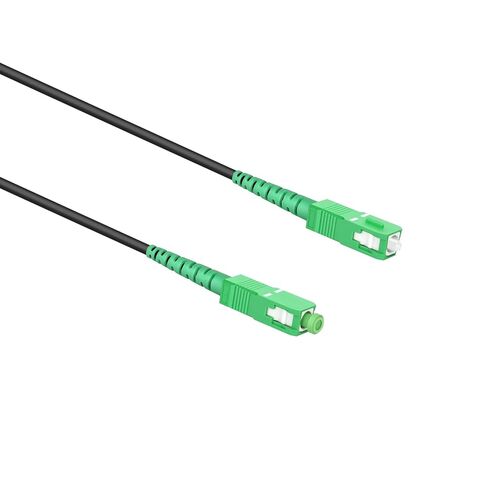 Simplex SC/APC to SC/APC Fiber Patch Cable 15m/49ft,Fiber Optic Internet Cable,Single Mode Armored Fiber Optic Jumper Optical Patch Cord, Att Fiber Cable OS1/OS2 Compatible OD 3.0mm LSZH Black in Saudi Arabia