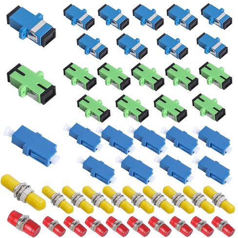 50 حزمة من مجموعة محولات الألياف الضوئية، LC، ST، FC، SC/UPC، SC/APC مجموعة وصلات الألياف الضوئية البسيطة لتمديد كابلات الإنترنت من الألياف أو تمديد الكابلات الضوئية in Kuwait