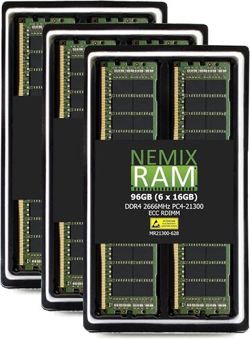 NEMIX RAM 512GB (8X64GB) DDR4 2666MHZ PC4-21300 2Rx4 1.2V CL19 288-PIN ECC RDIMM Registered Server Memory KIT Compatible with Dell PowerEdge R740xd2 Rack Server in Saudi Arabia