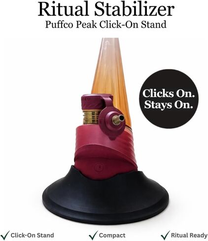 حامل قابل للتثبيت لجهاز Puffco Peak Pro، قاعدة تثبيت آمنة - تمنع الانسكابات، زجاج مكسور، أجهزة مائلة، عرض 4 بوصة، أسود، New Peak Pro in Kuwait