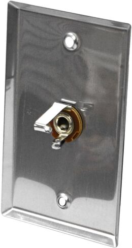 Seismic Audio SA-PLATE16 Stainless Steel Wall Plate with One 1/4-Inch TS Mono Jack in Saudi Arabia