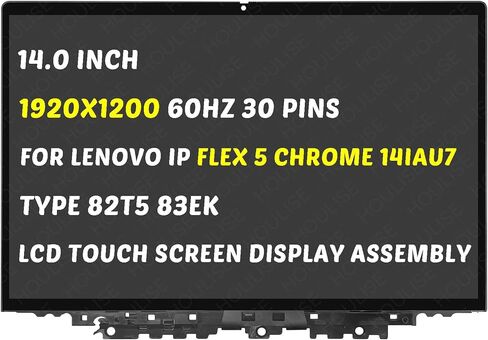 Replacement for Lenovo Flex 5 Chrome 14IAU7 Type 82T5 83EK FRU 5D10S39886 5D10S39889 5D10S39888 LCD Screen 1920x1080 14.0 inch 30 Pins 60HZ LED Screen Display Digitizer Panel (for Touch Screen Only) in Saudi Arabia