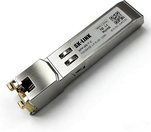 محول 1.25G SFP إلى RJ45، وحدة SFP نحاسية Gigabit 1000Base-T، 100 متر فوق CAT5a، متوافق مع Cisco، وحدة إيثرنت SFP منخفضة الطاقة قابلة للتوصيل والتشغيل السريع in Kuwait