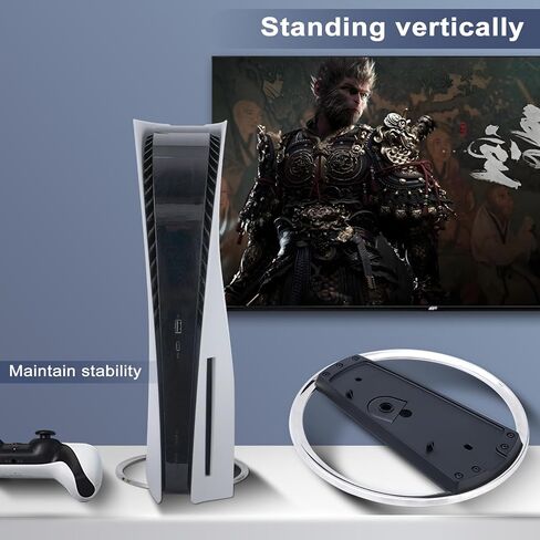 حامل Glieskir العمودي متوافق مع PS5 Slim وPS5 Pro - قاعدة قوية وتركيب آمن لوحدات تحكم PlayStation 5 Slim وPro in Kuwait