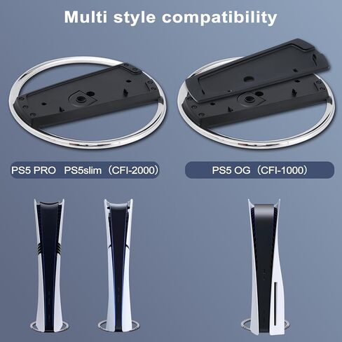حامل Glieskir العمودي متوافق مع PS5 Slim وPS5 Pro - قاعدة قوية وتركيب آمن لوحدات تحكم PlayStation 5 Slim وPro in Kuwait