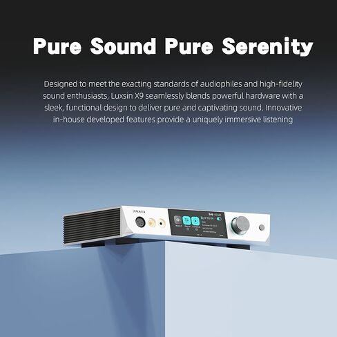Luxsin X9 Desktop DAC & Headphone Amplifier, AK4191+AK4499EX, HP-EQ, Crossfeed, DSD512 PCM 768kHz/32Bit, APP/Web UI Wireless Control, with Remote Controller in Saudi Arabia