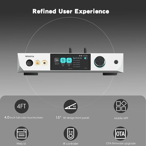 Luxsin X9 Desktop DAC & Headphone Amplifier, AK4191+AK4499EX, HP-EQ, Crossfeed, DSD512 PCM 768kHz/32Bit, APP/Web UI Wireless Control, with Remote Controller in Saudi Arabia