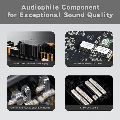 Luxsin X9 Desktop DAC & Headphone Amplifier, AK4191+AK4499EX, HP-EQ, Crossfeed, DSD512 PCM 768kHz/32Bit, APP/Web UI Wireless Control, with Remote Controller in Saudi Arabia