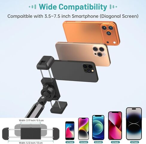 Mippko Phone Stand for Desk,3-Stage Adjustable iPhone Articulating Arm Heavy Duty C-Clamp Mount,33" Foldable Long Arm & 360°Rotation Holder,Fits 3.5~7.5" iPhone/HTC/LG/Nexus/Huawei/Galaxy in Saudi Arabia