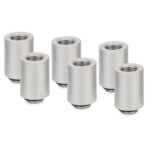 Thermal Grizzly - DeltaMate - Extender MF10-6-Pack - Extender Fitting 10mm - Black - CNC-machined Brass - G1/4" Male and Female Thread - for Modular Combinations in Water-Cooling Systems in Saudi Arabia