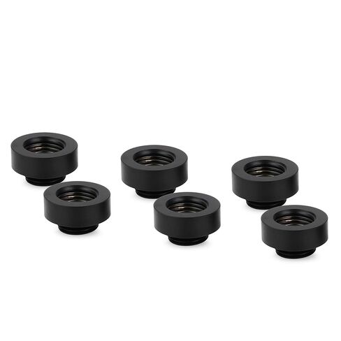 Thermal Grizzly - DeltaMate - Extender MF10-6-Pack - Extender Fitting 10mm - Black - CNC-machined Brass - G1/4" Male and Female Thread - for Modular Combinations in Water-Cooling Systems in Saudi Arabia