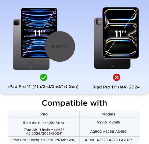 UGREEN 11 Inch Case with Keyboard, Easy-Set Magnetic Stand, Magic-Style Case Keyboard for iPad Air 11 Inch (M4/M3/M2, 2026/2025/2024), iPad Pro 11 inch(1st/2nd/3rd/4th Gen) and iPad Air 4th/5th Gen in Saudi Arabia