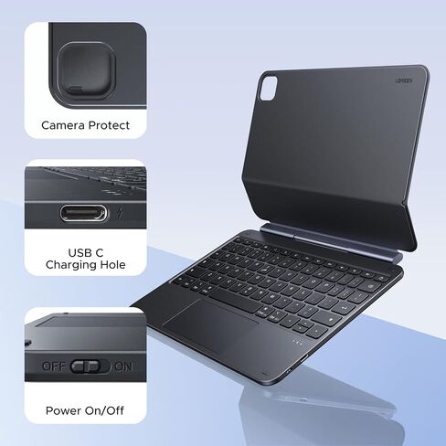 UGREEN 11 Inch Case with Keyboard, Easy-Set Magnetic Stand, Magic-Style Case Keyboard for iPad Air 11 Inch (M4/M3/M2, 2026/2025/2024), iPad Pro 11 inch(1st/2nd/3rd/4th Gen) and iPad Air 4th/5th Gen in Saudi Arabia