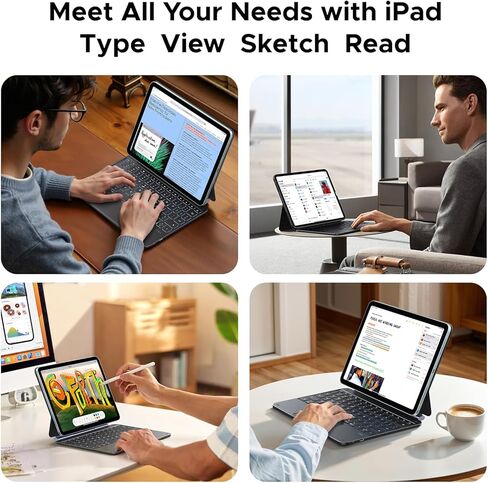 UGREEN 11 Inch Case with Keyboard, Easy-Set Magnetic Stand, Magic-Style Case Keyboard for iPad Air 11 Inch (M4/M3/M2, 2026/2025/2024), iPad Pro 11 inch(1st/2nd/3rd/4th Gen) and iPad Air 4th/5th Gen in Saudi Arabia
