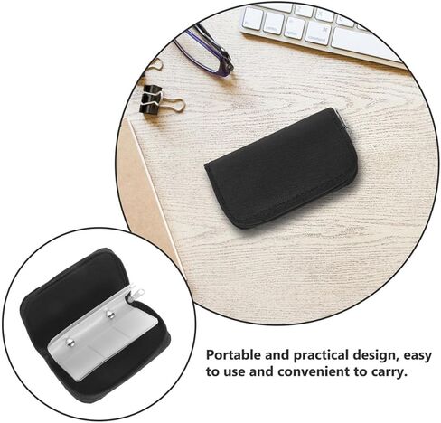 OUNONA 2pcs Multi-Function Memory Card Holder and Organizer Case with 22 Slots Portable Storage Bag for Photographers and Travelers, Black in Saudi Arabia