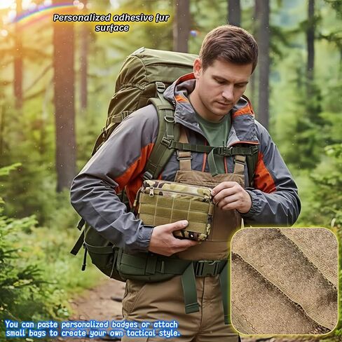 حقيبة أدوات MOLLE التكتيكية EDC، مقاومة للماء 600D نايلون الخصر للرجال والنساء، منظم أدوات متعدد الوظائف مع حزام MOLLE للمشي لمسافات طويلة والتخييم وإكسسوارات السفر ومحفظة الهاتف in Kuwait