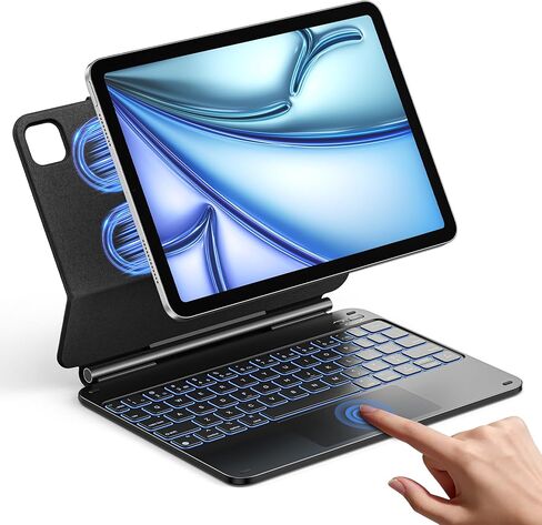 A2C Quick-Set Magnetic Keyboard Case for iPad Air 11-inch (M4 2026/M3 2025/M2 2024), iPad Pro 11-inch(4th/3rd/2nd), iPad Air 10.9-inch (5th/4th), Magic-Style Case with Backlight, Multi-Touch Trackpad in Saudi Arabia