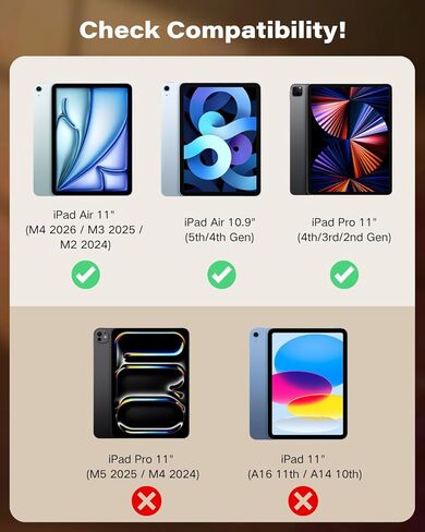 A2C Quick-Set Magnetic Keyboard Case for iPad Air 11-inch (M4 2026/M3 2025/M2 2024), iPad Pro 11-inch(4th/3rd/2nd), iPad Air 10.9-inch (5th/4th), Magic-Style Case with Backlight, Multi-Touch Trackpad in Saudi Arabia
