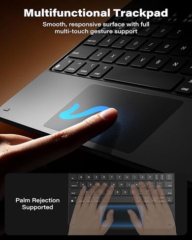 A2C Quick-Set Magnetic Keyboard Case for iPad Air 11-inch (M4 2026/M3 2025/M2 2024), iPad Pro 11-inch(4th/3rd/2nd), iPad Air 10.9-inch (5th/4th), Magic-Style Case with Backlight, Multi-Touch Trackpad in Saudi Arabia