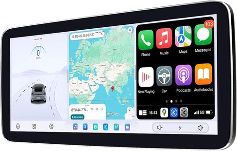 JOYING 12.3 Inch Car Stereo HD QLED Touch Screen with Wireless CarPaly & Android Auto, Android 13 Single Din Radio 12GB+256GB Head Unit, GPS Navigation, Bluetooth, 5G WiFi, DSP, AUX(JY-HTS19N12) in Saudi Arabia