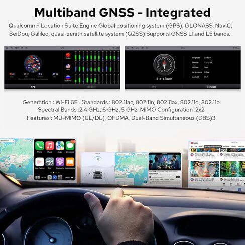 JOYING 12.3 Inch Car Stereo HD QLED Touch Screen with Wireless CarPaly & Android Auto, Android 13 Single Din Radio 12GB+256GB Head Unit, GPS Navigation, Bluetooth, 5G WiFi, DSP, AUX(JY-HTS19N12) in Saudi Arabia