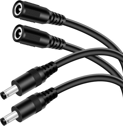 18AWG 2-Pack 6FT DC Power Extension Cable, 5.5mm x 2.5mm Male to Female Barrel Plug Jack Power Supply Adapter 5.5x2.5mm Extension Cord for CCTV Surveillance Security Camera LED Strip in Saudi Arabia