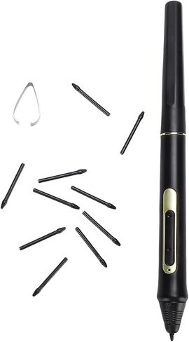 Tablet Pen, Digital Pen W10 8192 Levels Pressure Stylus, Replacement Tips with 10 Tips, Ideal for BT-101B BT-19UHD -19UHDT -19HD (W10) in Saudi Arabia