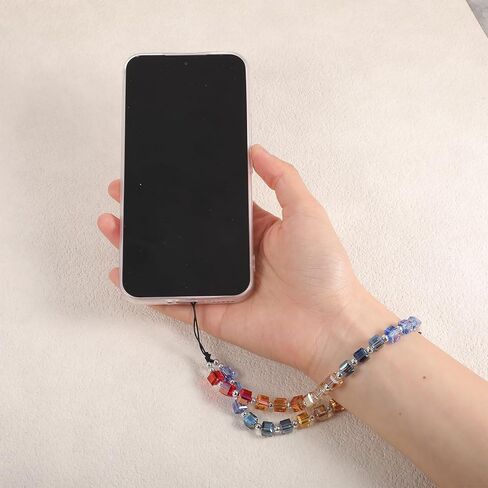 Beaded Camera Wrist Strap & Phone Charm, Cute Y2K Aesthetic Beaded Lanyard for Digital Camera, Cell Phone, Bag, Keys, Handmade Bead Wristlet Chain Keychain Gift for Women in Saudi Arabia