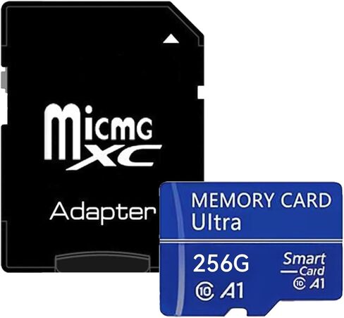 256GB Micro SD Card, Japanese Precision Manufacturing 4K Camera Pro, A2 V30 for Smartphone, Gopro, Action Cams, 4K UHD Video Recording, R/W up to 30/30 MB/s, with Adapter(Blue) in Saudi Arabia
