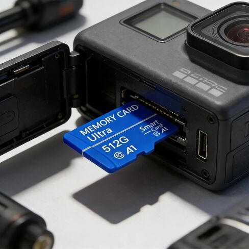 256GB Micro SD Card, Japanese Precision Manufacturing 4K Camera Pro, A2 V30 for Smartphone, Gopro, Action Cams, 4K UHD Video Recording, R/W up to 30/30 MB/s, with Adapter(Blue) in Saudi Arabia